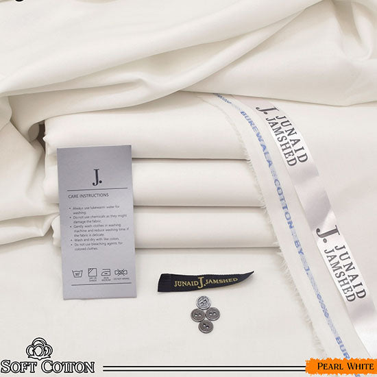 Pearl White J. Soft Cotton Burewala